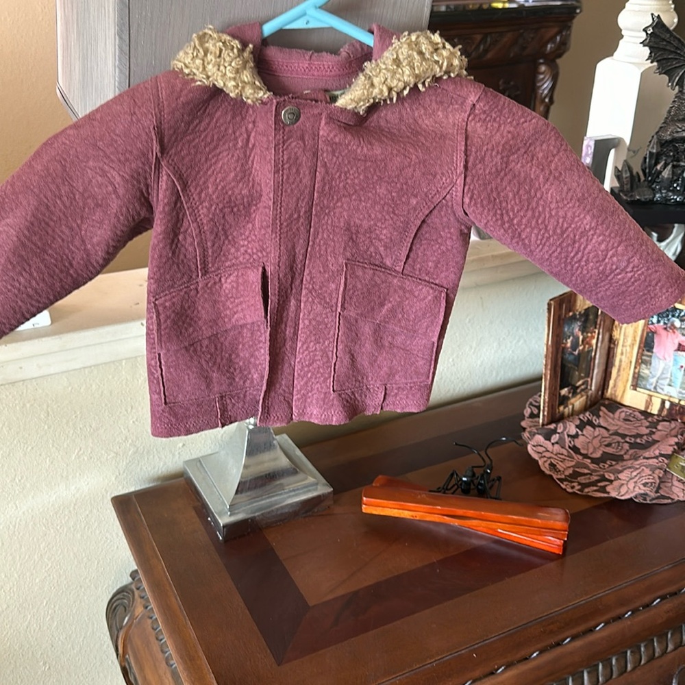 Baby Style Dusty mauve rose sueded jacket
